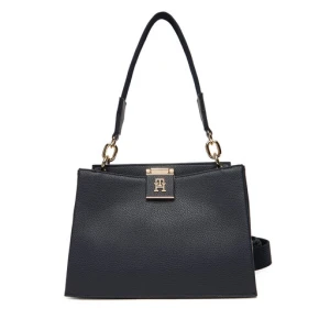 Torebka Tommy Hilfiger Th Her Med Satchel Corp AW0AW17830 Granatowy