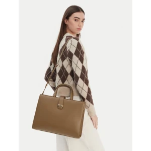 Torebka Tommy Hilfiger Th Heritage Satchel AW0AW18287 Brązowy