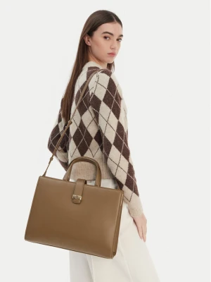 Torebka Tommy Hilfiger Th Heritage Satchel AW0AW18287 Brązowy