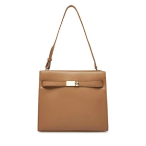Torebka Tommy Hilfiger Th Heritage Shoulder Bag AW0AW17182 Brązowy