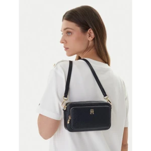 Torebka Tommy Hilfiger Th Icon Camera Bag Mono AW0AW18121 Granatowy