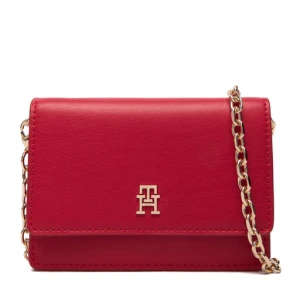 Torebka Tommy Hilfiger Th Icon Card Holder W/Chain AW0AW18248 Czerwony
