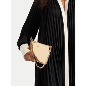 Torebka Tommy Hilfiger Th Icon Chain Shoulder Pouch Met AW0AW18219 Złoty