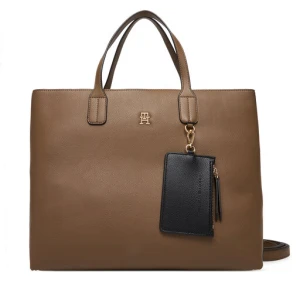 Torebka Tommy Hilfiger Th Icon Satchel AW0AW18122 Brązowy