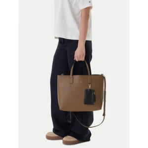 Torebka Tommy Hilfiger Th Icon Satchel AW0AW18122 Brązowy