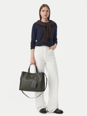 Torebka Tommy Hilfiger Th Icon Satchel Mono AW0AW18923 Khaki