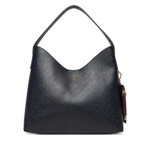 Torebka Tommy Hilfiger Th Icon Shoulder Bag Mono AW0AW18141 Granatowy
