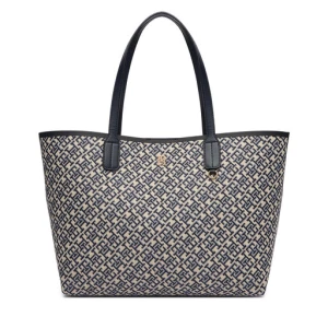 Torebka Tommy Hilfiger Th Icon Tote Jacquard AW0AW18889 Niebieski