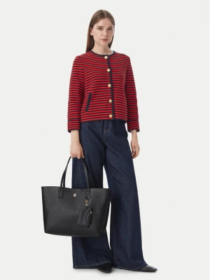 Torebka Tommy Hilfiger Th Icon Tote Mono AW0AW19004 Czarny