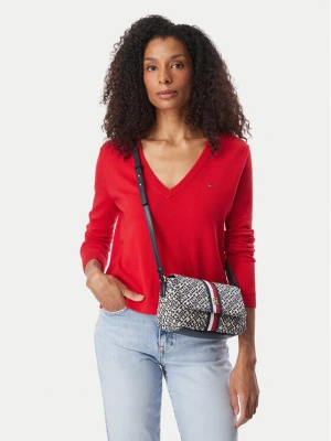 Torebka Tommy Hilfiger Th Jacquard Ess Crossover AW0AW19066 Niebieski