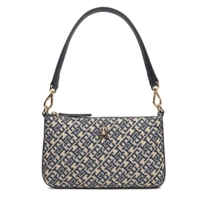 Torebka Tommy Hilfiger Th Jacquard Shoulder Pouch AW0AW17828 Granatowy
