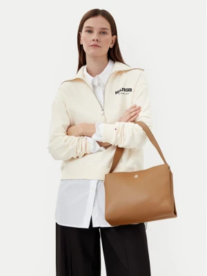 Torebka Tommy Hilfiger Th Legacy Med Satchel AW0AW17173 Brązowy