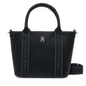 Torebka Tommy Hilfiger Th Logotape Mini Tote AW0AW17201 Czarny