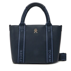 Torebka Tommy Hilfiger Th Logotape Mini Tote AW0AW17201 Granatowy