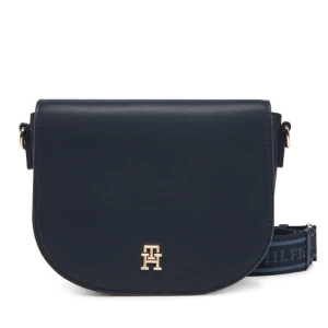 Torebka Tommy Hilfiger Th Logotape Saddle Bag AW0AW17184 Granatowy