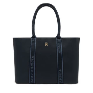 Torebka Tommy Hilfiger Th Logotape Tote AW0AW17198 Granatowy