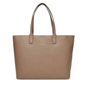 Torebka Tommy Hilfiger Th Logotape Tote AW0AW17449 Beżowy
