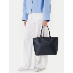 Torebka Tommy Hilfiger Th Logotape Tote AW0AW17449 Granatowy