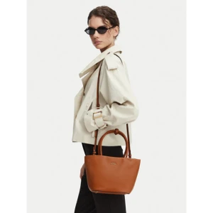 Torebka Tommy Hilfiger Th Marina Bucket Leather AW0AW18739 Brązowy