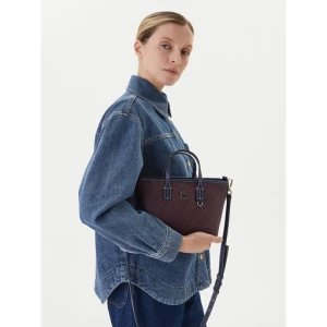 Torebka Tommy Hilfiger Th Monoplay Le Nano Tote AW0AW17717 Granatowy