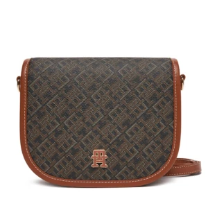 Torebka Tommy Hilfiger Th Monoplay Leather Saddle Bag AW0AW17414 Czarny