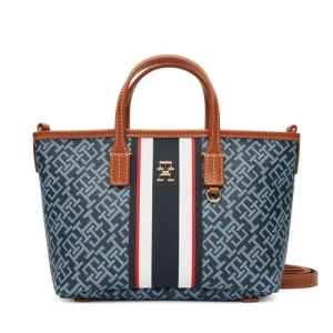 Torebka Tommy Hilfiger Th Monoplay Mini Tote Stripe Le AW0AW18389 Niebieski