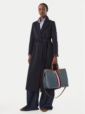 Torebka Tommy Hilfiger Th Monoplay Satchel Corp AW0AW19516 Granatowy