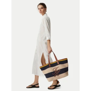 Torebka Tommy Hilfiger Th Nautical Tote Crochet Str AW0AW18816 Kolorowy