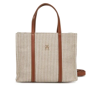 Torebka Tommy Hilfiger Th Premium Beach Le Mini Tote AW0AW17208 Beżowy