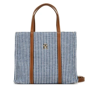 Torebka Tommy Hilfiger Th Premium Beach Le Mini Tote AW0AW17208 Niebieski