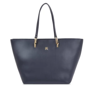 Torebka Tommy Hilfiger Th Refined Tote AW0AW16112 Granatowy