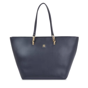 Torebka Tommy Hilfiger Th Refined Tote AW0AW16112 Space Blue DW6