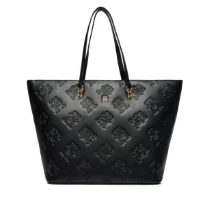 Torebka Tommy Hilfiger Th Refined Tote Mono AW0AW15726 Black BDS