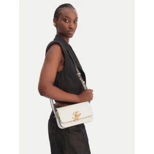 Torebka Tommy Hilfiger Th Script Flap Crossover AW0AW18399 Biały