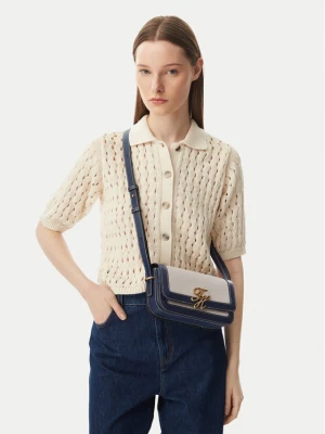 Torebka Tommy Hilfiger Th Script Flap Crossover Canvas AW0AW18737 Kremowy