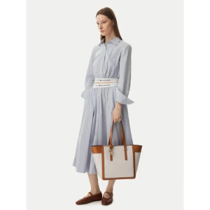 Torebka Tommy Hilfiger Th Script Tote Canvas AW0AW18829 Kremowy
