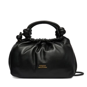 Torebka Tommy Hilfiger Th Soft Leather Med Crossover AW0AW18369 Czarny