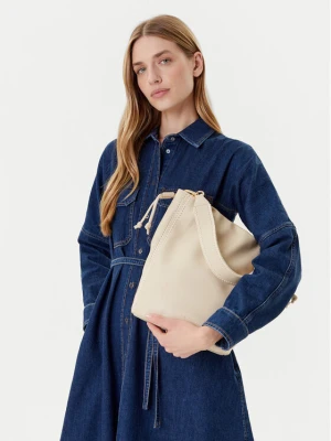 Torebka Tommy Hilfiger Th Soft Summer Bucket AW0AW17540 Kremowy