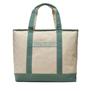 Torebka Tommy Hilfiger Th Summer Canvas Tote AW0AW17421 Zielony