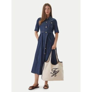 Torebka Tommy Hilfiger Th Summer Tote Canvas AW0AW18398 Biały