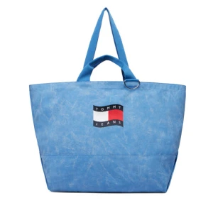 Torebka Tommy Hilfiger Wavy Flag Canvas Tote Bag AW0AW18466 Niebieski