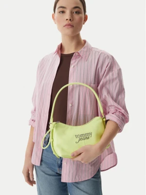 Torebka Tommy Jeans Metal Logo Shoulder Bag AW0AW18468 Zielony