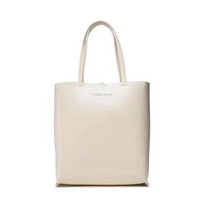 Torebka Tommy Jeans Must North South Patent Tote AW0AW15540 Beżowy