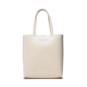 Torebka Tommy Jeans Must North South Patent Tote AW0AW15540 Écru