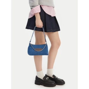 Torebka Tommy Jeans Tjw Cool Denim Shoulder Bag AW0AW18575 Niebieski