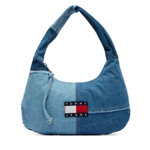 Torebka Tommy Jeans Tjw Denim Patchwork Shoulder Bag AW0AW18471 Niebieski