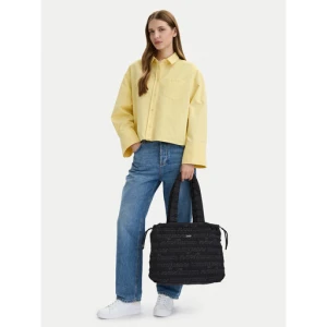 Torebka Tommy Jeans Tjw Icon Nylon Tote Aop AW0AW18649 Czarny