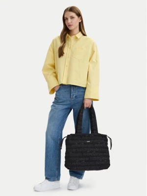 Torebka Tommy Jeans Tjw Icon Nylon Tote Aop AW0AW18649 Czarny