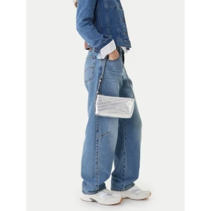 Torebka Tommy Jeans Tjw Must Metallic Shoulder Bag AW0AW18009 Srebrny