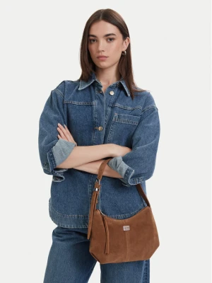 Torebka Tommy Jeans Tjw Slouchy Suede Shoulder Bag AW0AW18859 Brązowy